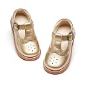 PHIRAMIN Toddler Flower Girl Dress Shoes - Little Girl Mary Janes Flats Wedding