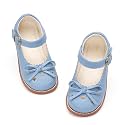 PHIRAMIN Toddler Flower Girl Dress Shoes - Little Girl Mary Janes Flats Wedding