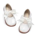 PHIRAMIN Toddler Flower Girl Dress Shoes - Little Girl Mary Janes Flats Wedding