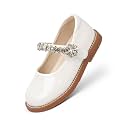 PHIRAMIN Toddler Flower Girl Dress Shoes - Little Girl Mary Janes Flats Wedding