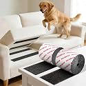 PHIXBEAR 4in Upgraded Industrial-Strength Hook and Loop Tape for Sofa Cushions, Extra-Wide Heavy-Duty Self-Adhesive Strips, Keeps Couch Cushions Securely in Place, Indoor & Outdoor Use, Black 7ft