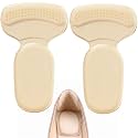 PHIXBEAR Heel Pads for Too Big & Loose Shoes, Heel Pain Relief, Stop Heel Slip and Blister, Large Heel Grips Cushion Inserts to Make Men & Women Shoes Smaller Tighter (1 Pairs Apricot)