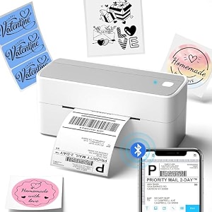 phomemo 241bt thermal label printer 4x6 shipping label printer postage label printers compatible with androidios and pc compatible with royal mail hermes etsy shopify amazon ups silver