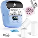 Phomemo M110 Label Maker with 3 Tapes, Bluetooth Thermal Printer, Blue