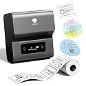 Phomemo Label Makers- Barcode Label Printer M221 3 Inch Label Maker Bluetooth Thermal Printer for Small Business/Home Use, for Barcode, Address, Logo, Stickers, Compatible with Phone &amp; PC, Gray