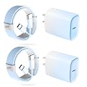 Duloch Phone 17 16 15 Pro Charger Fast Charging, 20W USB C Fast Charger Block with 10FT Long Type C Chargers Fast Charging Cable Cord for Phone 17/17 Pro/17 Pro Max/Air/16 ProMax/16 Pro-Blue Gradient