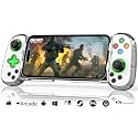Phone Game Controller for iPhone 17/Android/PC/Switch, Play COD, Genshin,Support Streaming on PS5/Xbox/PC Console, Cloud Gaming Wireless Gamepad Joystick, Turbo/6-Axis Gyro/Dual Motor, Green Light, White