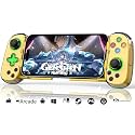 Phone Game Controller for iPhone 17/Android/PC/Switch, Play COD, Genshin,Support Streaming on PS5/Xbox/PC Console, Cloud Gaming Wireless Gamepad Joystick, Turbo/6-Axis Gyro/Dual Motor, Green Light,Yellow
