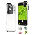 Phone Microscope 200X with LED Light & CPL Filter, Pocket Microscope Camera Attachment for iPhone & Android, No App Needed, STEM Science Gift for Kids, Coin, Jewelry, Plants, Small Objects Inspection