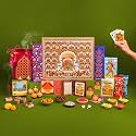 Phool Diwali Gift Hamper I Premium Ramayan Collection I Limited Edition I 13 Inclusions I Playing Cards, Ceramic diyas, Candle ladoo, Bambolees Incense, Havan Cups, Dry fruits - Nut Mix &amp; Diwali Card I Diwali Hamper for G