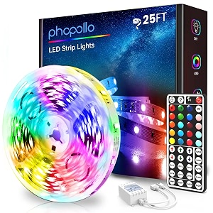 phopollo 5050 LED Strip Lights 25ft Led
