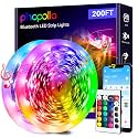 phopollo 200ft Bluetooth 24V Led Strip Lights, Color Changing Room Lights