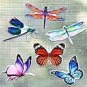 Photect 12 Pcs Screen Door Magnets Double Sided Decals Butterfly Dragonfly