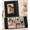 Photo Album 4x6 with 300 Pockets, Linen Hardcover Slip-In Photo Album with Memo Writing Space & Front Window, Family Baby Wedding Travel Anniversary Memory Book (Black- 100-Pocket)