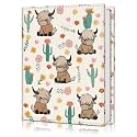 Photo Album 4x6, 56 Pocket Small Picture Book Highland Cow Cactus