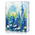 Photo Album 4x6, 56 Pockets Small Picture Book Blue Daisy Flower