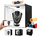 Photo Light Box, Portable 12/16/20/24/32 Inch Photo Studio Light Box, Shooting Tent Kit with 243 Light Beads and 6 Color Backdrops.Lightbox with 3 Stepless Dimming Light Boards for Product Photography