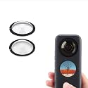 Insta 360 X2 Lens 2Pcs Dual Lens Protector Guard Sticky Tempered for Insta 360 Action Camera Lens Cover Dust Proof, Anti-Strach ProtectiveInsta (Insta 360 X2 Lens)
