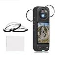 Insta 360 X4 Lens 2Pcs Dual Lens Protector Guard Sticky Tempered for Insta 360 Action Camera Lens Cover Dust Proof, Anti-Strach Protective (Insta 360 X4 Lens)