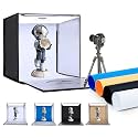 Photo Studio Light Box, 20"x20" Professional Photography Photo Light Box with 160 LEDs Lights & 4 Color Backgrounds for Product Picture Photography