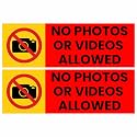 No Photos Or Videos Allowed Sign Sticker