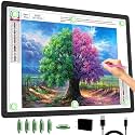 Phylosal Rechargeable A2 Light Pad for Diamond Painting 25.2''x18.4'', Magnetic Tracing Light Box for Drawing, Diamond Art Light Board with Side Button, Wireless LED Light Table for Sketching, Design