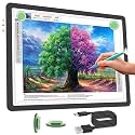 Phylosal Rechargeable A3 LED Light Pad for Diamond Painting, Ultra-Thin Magnetic Tracing Light Box for Drawing, Diamond Art Light Board with Side Button, Super Bright Light Table for Sketching (Black)