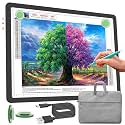 Phylosal Rechargeable A3 Light Pad with Carry Bag, Ultra-Thin Magnetic Tracing Light Box for Drawing, Diamond Art Painting Light Board with Side Button, Super Bright Light Table for Sketching (Black)