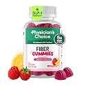 Physician's CHOICE Fiber Gummies for GLP-1 Support - No Sugar Added &amp; Vegan - Raspberry Lemon - Natural Chicory Root Prebiotic Fiber Gummy - Digestive Health &amp; Regularity for Women &amp; Men - 60CT