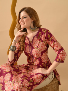 PHYSIL Women Printed Straight Kurta