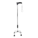 Adjustable Walking Stick for Adults &amp; Elderly | Heavy Duty CRC Steel Walking Cane | Height Adjustable | Anti-Slip Rubber Tip | Ergonomic Handle with Wrist Strap | Mobility Support Stick Black