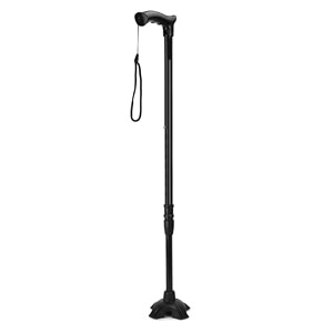 premium height adjustable walking stick aluminium cane hand stick trekking support stick for men women amp old people silver design 4