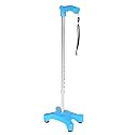 Adjustable Walking Stick for Adults &amp; Elderly | Heavy Duty CRC Steel Pipe with Power Coating | Anti-Slip Rubber Tip | Glossy Black | Height Adjustable Walking Cane