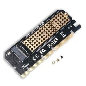 piplus pi m2 nvme ssd converter adapter expansion card for pciepci express full speed m key interface 30 x4 x8  x16 pcb with gel pad compatible m2 nvme ssd x16 adapter-not bootable