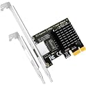 Pi+® (PiPlus®) PCIe Gigabit Network Adapter LAN Ethernet 1 Port RJ45 Network Card 2.5G High Speed for Desktop, PC, Office Computer 32/64 Bit