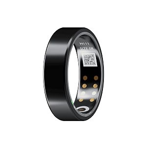 x lightest smart ring hrv monitoring sleep monitoring heart rate blood oxygen steps calories and temperature monitoring black size 13