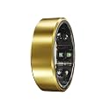 X, Lightest Smart Ring, HRV Monitoring, Sleep Monitoring, Heart Rate, Blood Oxygen, Steps, Calories, Temperature, Gold, Size 7