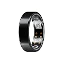 X, Lightest Smart Ring, HRV Monitoring, Sleep Monitoring, Heart Rate, Blood Oxygen, Steps, Calories, and Temperature Monitoring, Black, Size 7