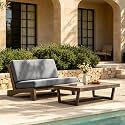 Pia Ricoo 2 Piece Patio Furniture Set, Outdoor Furniture Loveseat with Coffee Table & Thick Cushions, All-Weather Outdoor Sofa for Backyard, Deck, Lawn, Gray