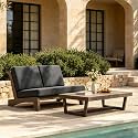 Pia Ricoo 2 Piece Patio Furniture Set, Outdoor Split Back Loveseat with Coffee Table & Thick Cushions, All-Weather Outdoor Sofa for Backyard, Deck, Lawn, Drak