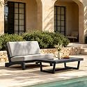 Pia Ricoo 2 Piece Patio Furniture Set, Outdoor Furniture Loveseat with Coffee Table &amp; Thick Cushions, All-Weather Outdoor Sofa for Backyard, Deck, Lawn, Light Camel, Dark Wood