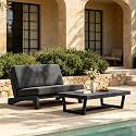 Pia Ricoo 2 Piece Patio Furniture Set, Outdoor Furniture Loveseat with Coffee Table &amp; Thick Cushions, All-Weather Outdoor Sofa for Backyard, Deck, Lawn, Drak, Dark Wood
