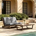 Pia Ricoo 2 Piece Patio Furniture Set, Outdoor Split Back Loveseat with Coffee Table &amp; Thick Cushions, All-Weather Outdoor Sofa for Backyard, Deck, Lawn, Gray