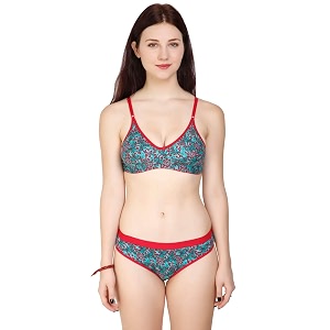 pibu bra amp panty set for women ll ladies and girls lingerie set green