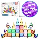 PicassoTiles Magnetic Tiles Building Blocks Mini Size Diamond Series Magnet Toys Travel Size On-The-Go Magnets Construction Sensory Toys Gifts Educational Set Toddlers STEM Learning Kit Playset PTM40