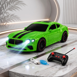 pick n nick toys bentley green rc toy car  124 scale car  spray function  lights  music