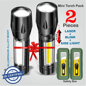 pick ur needs dual mode 3 in 1 mini metal long range rechargeable torch search 6 hrs torch emergency light