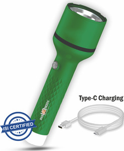 pick ur needs rechargeable torch emergency light with 4 mode light type c fast charging torch