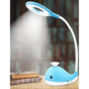 pick ur needs rechargeable led table desk study lamp for student readinglearning dimmerbrightener 3 colors cool day light neutral white and warm white - touch  dolphin