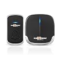 Pick Ur Needs Long Range Wireless Door Bell Easy Adjustable Ringtones with Remote Contol for House Alarm, Office Led Indicator, 4 Volume Levels (Black)